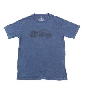 Axel Brand Motorcycle Cafe Racer T-Shirt Blue actual size L Large